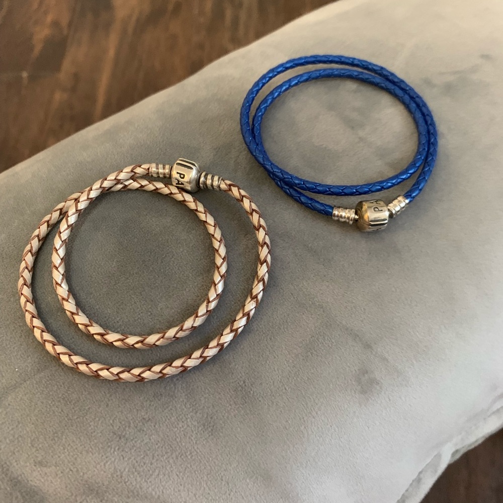 Pandora leather double bracelets